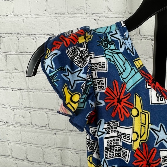 Dot Dot Smile New York Print Empire Dress Size 7 - Picture 4 of 6